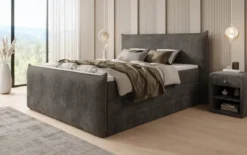 Boxspringbett Liana II mit hochklappbarem Stauraum in Cord