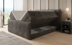 Boxspringbett Liana II mit hochklappbarem Stauraum in Cord