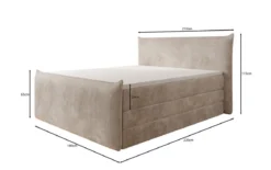 Boxspringbett Liana II mit hochklappbarem Stauraum in Cord