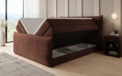 Boxspringbett Liana II mit hochklappbarem Stauraum in Samt