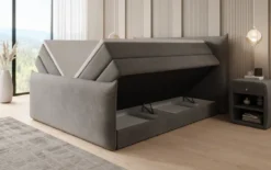 Boxspringbett Liana II mit hochklappbarem Stauraum in Samt