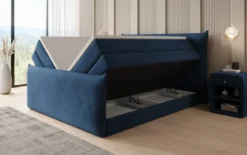 Boxspringbett Liana II mit hochklappbarem Stauraum in Samt
