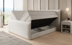 Boxspringbett Liana II mit hochklappbarem Stauraum in Samt