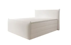 Boxspringbett Liana II mit hochklappbarem Stauraum in Teddy Bouclé