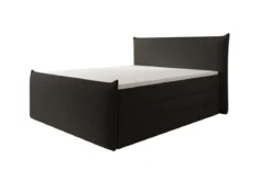 Boxspringbett Liana II mit hochklappbarem Stauraum in Teddy Bouclé