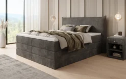 Boxspringbett Liana mit hochklappbarem Stauraum in Cord