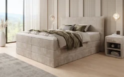 Boxspringbett Liana mit hochklappbarem Stauraum in Cord