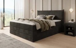 Boxspringbett Liana mit hochklappbarem Stauraum in Cord