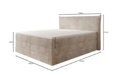 Boxspringbett Liana mit hochklappbarem Stauraum in Cord