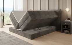 Boxspringbett Liana mit hochklappbarem Stauraum in Cord