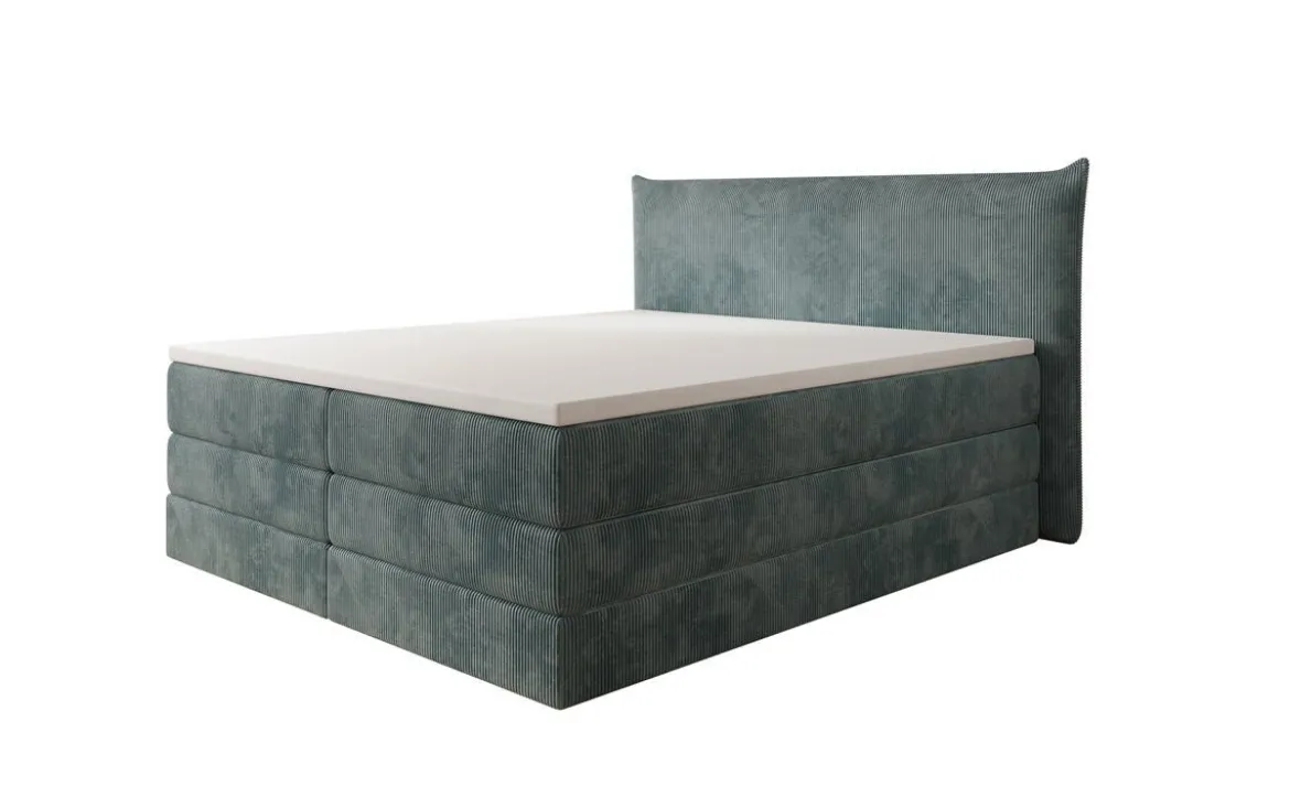 Boxspringbett Liana mit hochklappbarem Stauraum in Cord