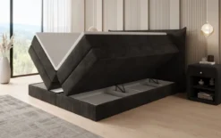 Boxspringbett Liana mit hochklappbarem Stauraum in Cord