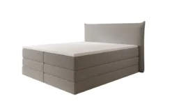 Boxspringbett Liana mit hochklappbarem Stauraum in Teddy Bouclé
