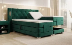Boxspringbett Livano Samt elektrisch verstellbar mit LED