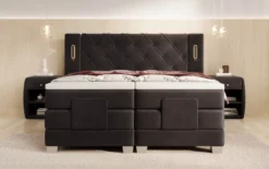 Boxspringbett Livano Samt elektrisch verstellbar mit LED