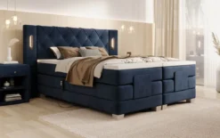Boxspringbett Livano Samt elektrisch verstellbar mit LED