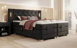 Boxspringbett Livano Samt elektrisch verstellbar mit LED