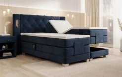 Boxspringbett Livano Samt elektrisch verstellbar mit LED