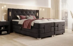 Boxspringbett Livano Samt elektrisch verstellbar mit LED