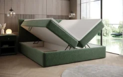 Boxspringbett Lux in Strukturstoff mit Stauraum