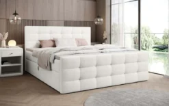 Boxspringbett Luxor Bouclé mit Stauraum