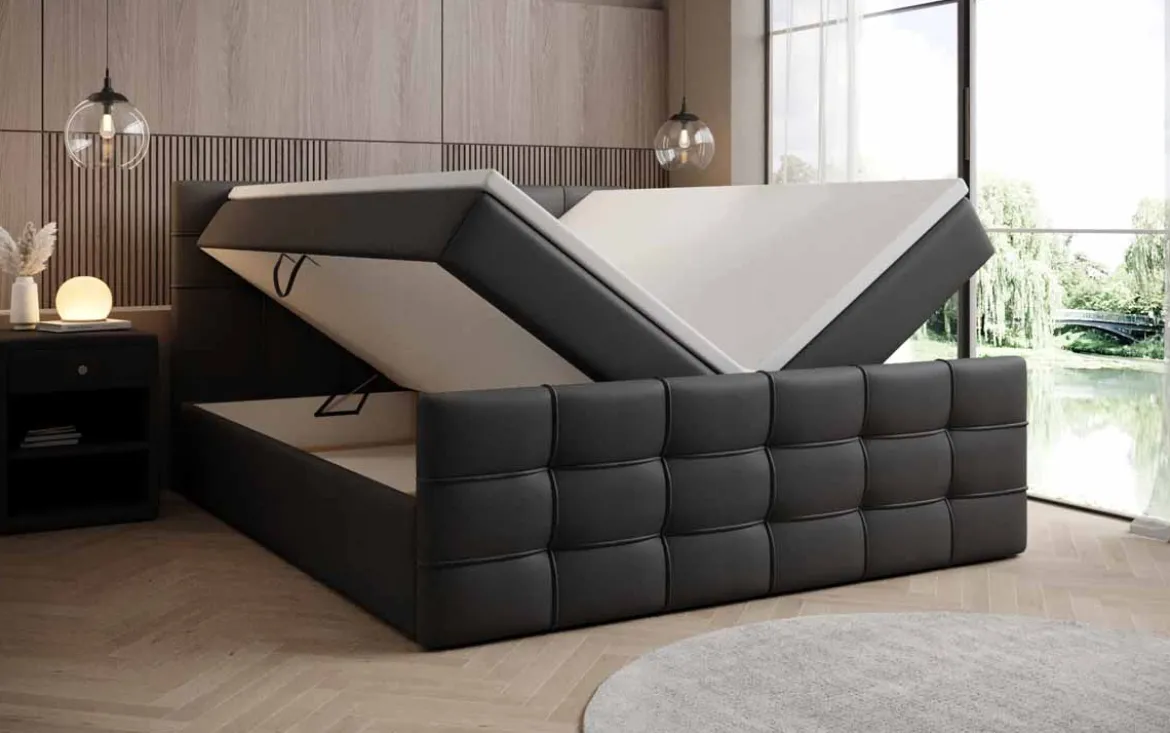 Boxspringbett Luxor Kunstleder mit Stauraum