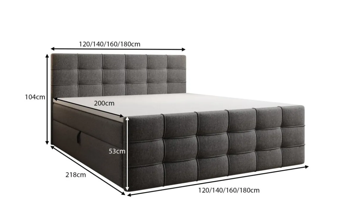 Boxspringbett Luxor Kunstleder mit Stauraum