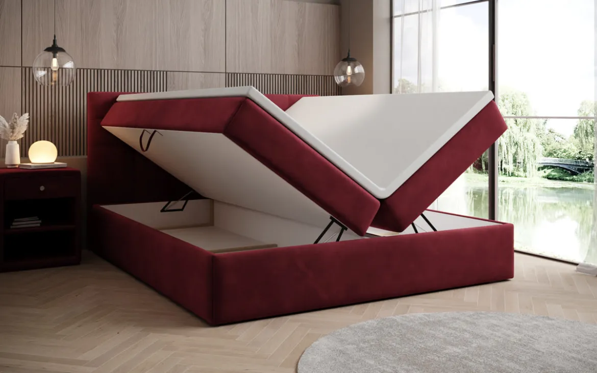 Boxspringbett Lux Samt mit Stauraum