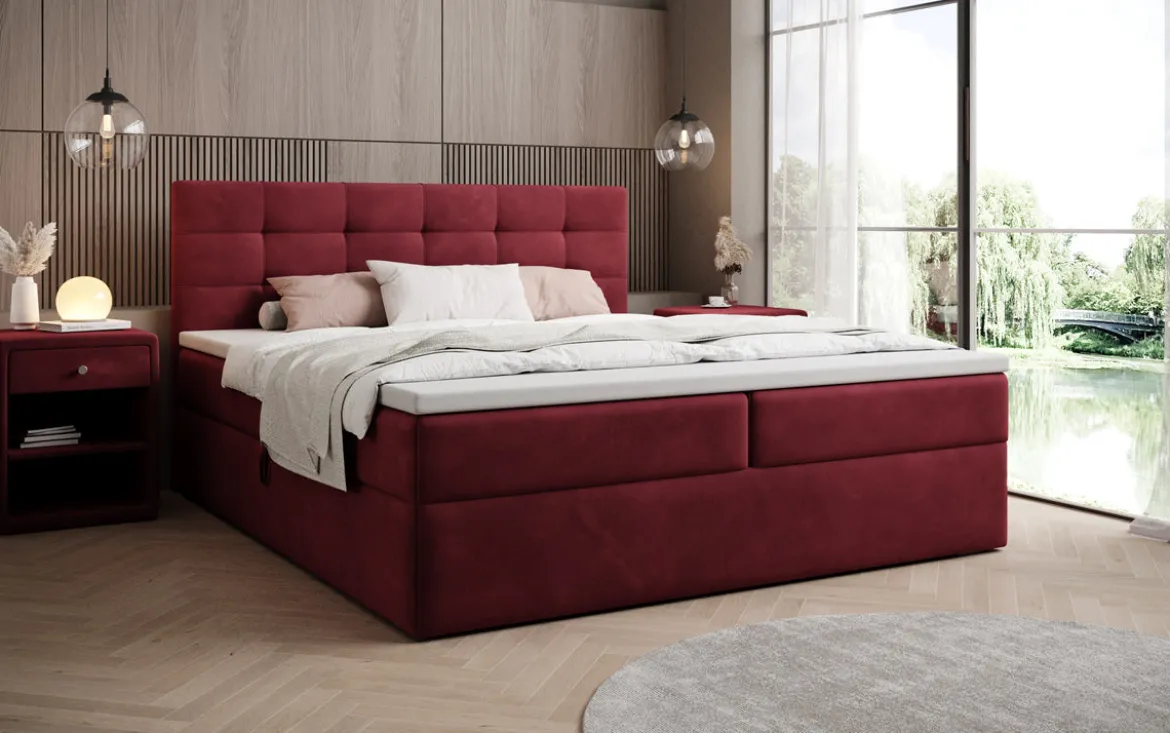 Boxspringbett Lux Samt mit Stauraum
