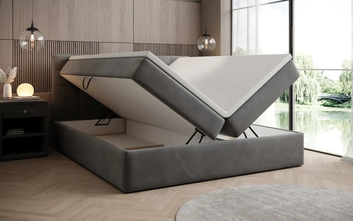 Boxspringbett Lux Samt mit Stauraum