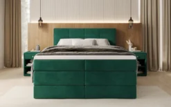 Boxspringbett Mareno mit Stauraum in Samt
