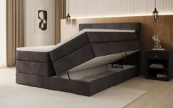 Boxspringbett Mareno mit Stauraum in Samt