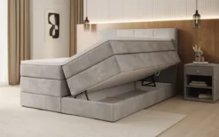 Boxspringbett Mareno mit Stauraum in Samt
