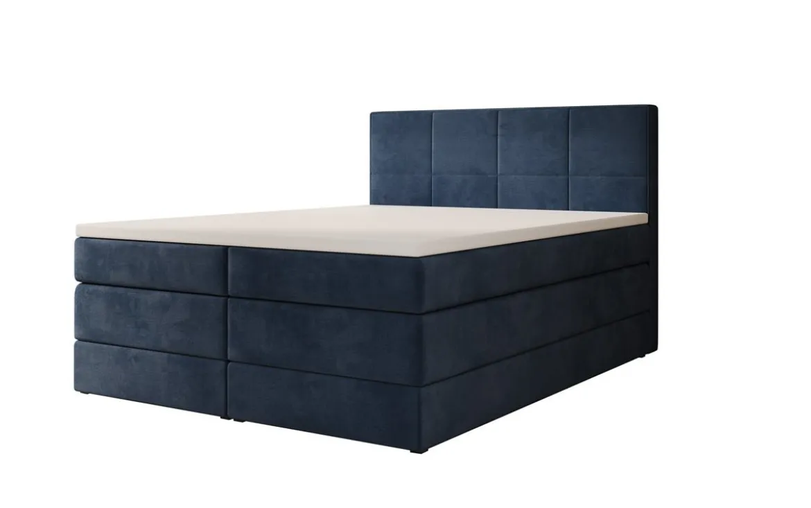 Boxspringbett Mareno mit Stauraum in Samt