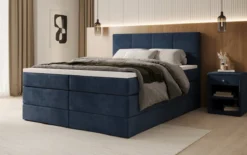 Boxspringbett Mareno mit Stauraum in Samt