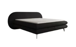Boxspringbett Marisol mit ovalem Headboard in Bouclé