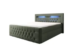 Boxspringbett Menzogna Bouclé mit LED und Stauraum (2 Schubladen)