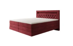 Boxspringbett Menzogna mit Schwebeoptik und LED in Samt