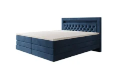 Boxspringbett Menzogna mit Schwebeoptik und LED in Samt