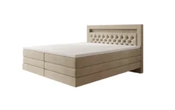 Boxspringbett Menzogna mit Schwebeoptik und LED in Samt