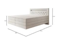 Boxspringbett Menzogna mit Schwebeoptik und LED in Samt