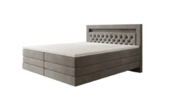 Boxspringbett Menzogna mit Schwebeoptik und LED in Samt