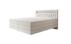 Boxspringbett Menzogna mit Schwebeoptik und LED in Samt