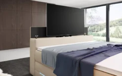 Boxspringbett Merkur mit TV Lift und RGB