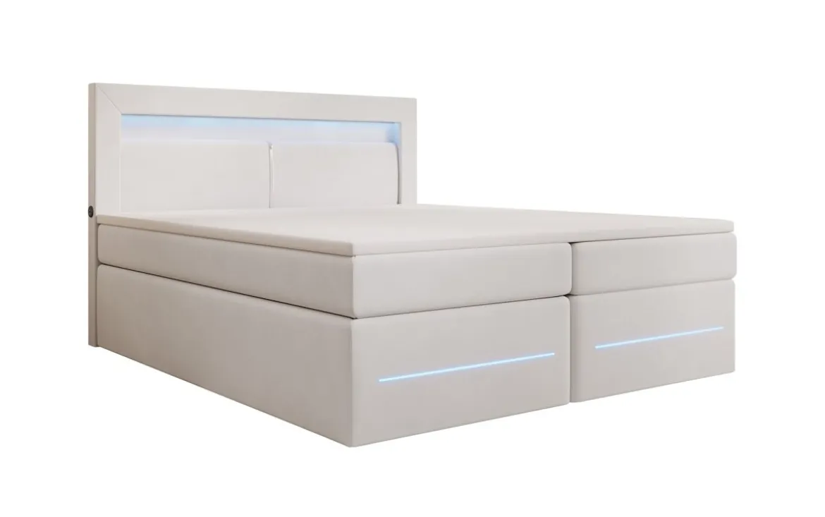 Boxspringbett Minera mit LED, USB und Stauraum
