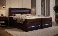 Boxspringbett Minera mit LED, USB und Stauraum