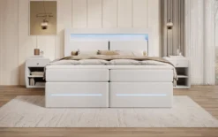Boxspringbett Minera mit LED, USB und Stauraum