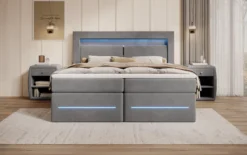 Boxspringbett Minera mit LED, USB und Stauraum