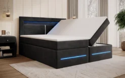 Boxspringbett Minera mit LED, USB und Stauraum