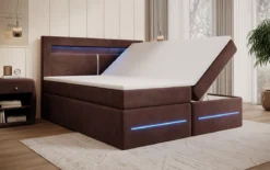 Boxspringbett Minera mit LED, USB und Stauraum
